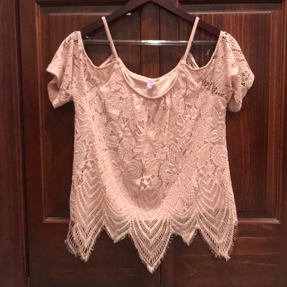 Ayla Francisca Blush Open Shoulder Tanktop- Alya brand